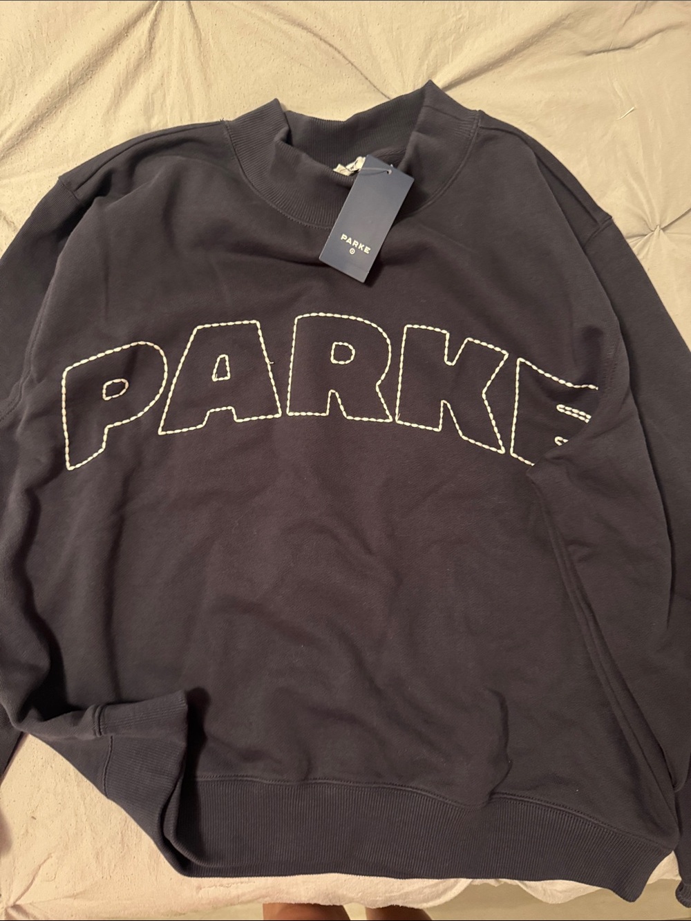 Parke x Target Mockneck Pullover Navy Sweater (S/M)